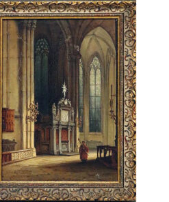 ORIGINAL OIL ON CANVAS JOHANNES BOSBOOM (Dutch 1817 - 1891) - Church interior II