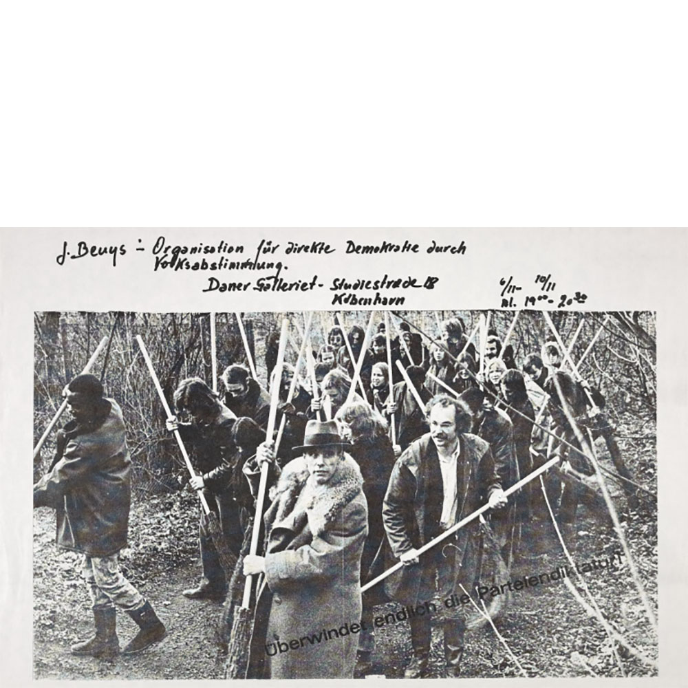 GELATINE SILVERPRINT JOSEPH BEUYS - Overcome Party Dictatorship Now