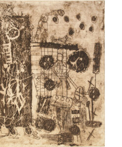 ETCHING JAN MONTYN - Door het leven