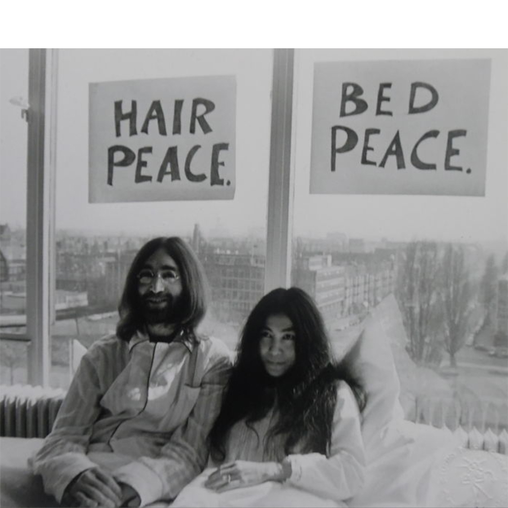 GICLEE NICO KOSTER (Dutch 1940) - John Lennon and Yoko Ono 'Bed-in for Peace'